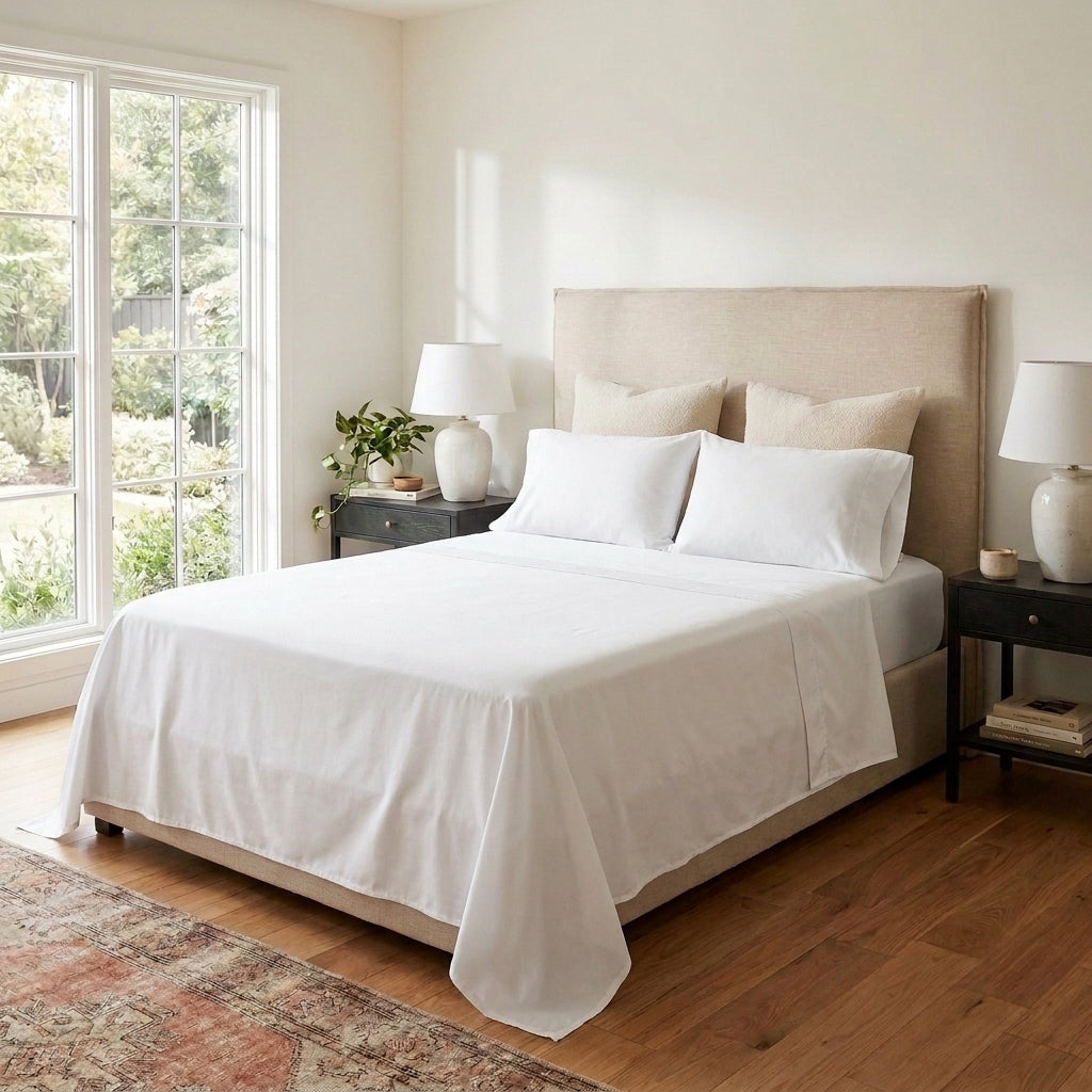 Draps NUVIA Blanc en ambiance chambre
