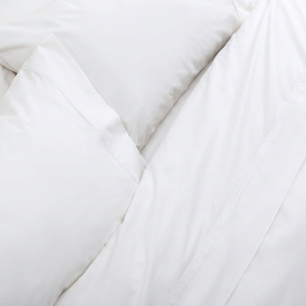 Gros plan sur le tissage bambou NUVIA Blanc