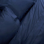 Gros plan sur le tissage bambou NUVIA Bleu nuit