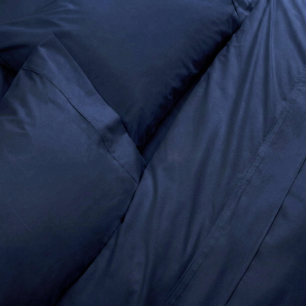 Gros plan sur le tissage bambou NUVIA Bleu nuit