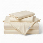 Ensemble de draps NUVIA en bambou — Crème